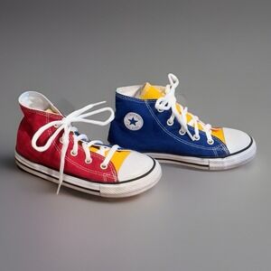 Converse All Star Little Kids Size 10 Multi Color High Top Lace Up Sneaker Shoes